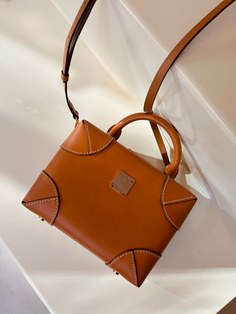 Leather mcm bag sale