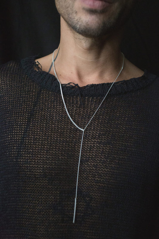 SASKIA DIEZ MIXED FRINGE NECKLACE LASSO