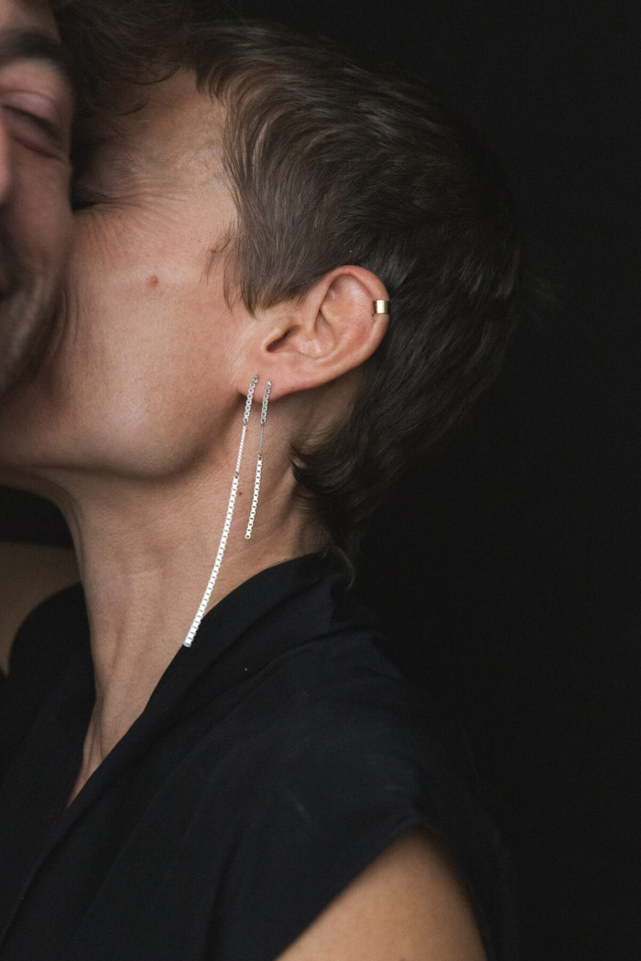 SASKIA DIEZ MIXED FRINGE EARRINGS - LONG
