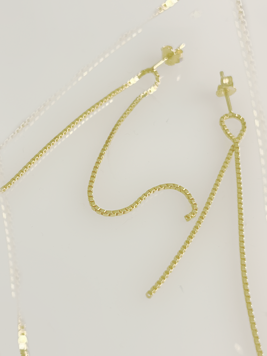 SASKIA DIEZ FINE FRINGE EARRINGS - SHORT GOLD PLATED