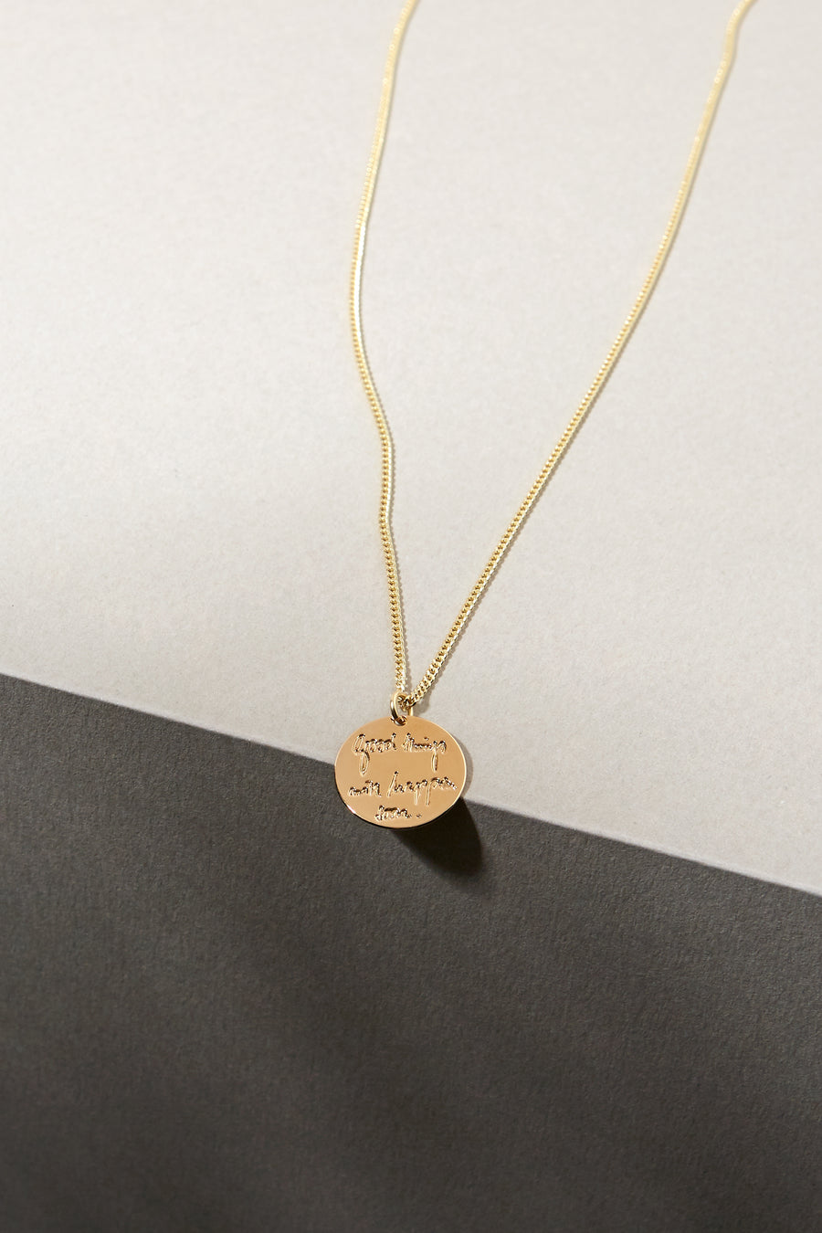 Written Solid Good Necklace