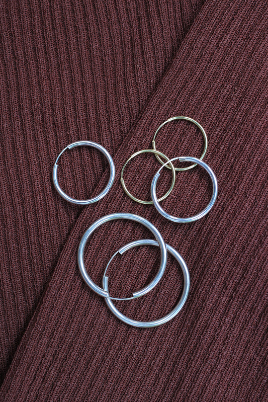 Solid Good Hoops - silver