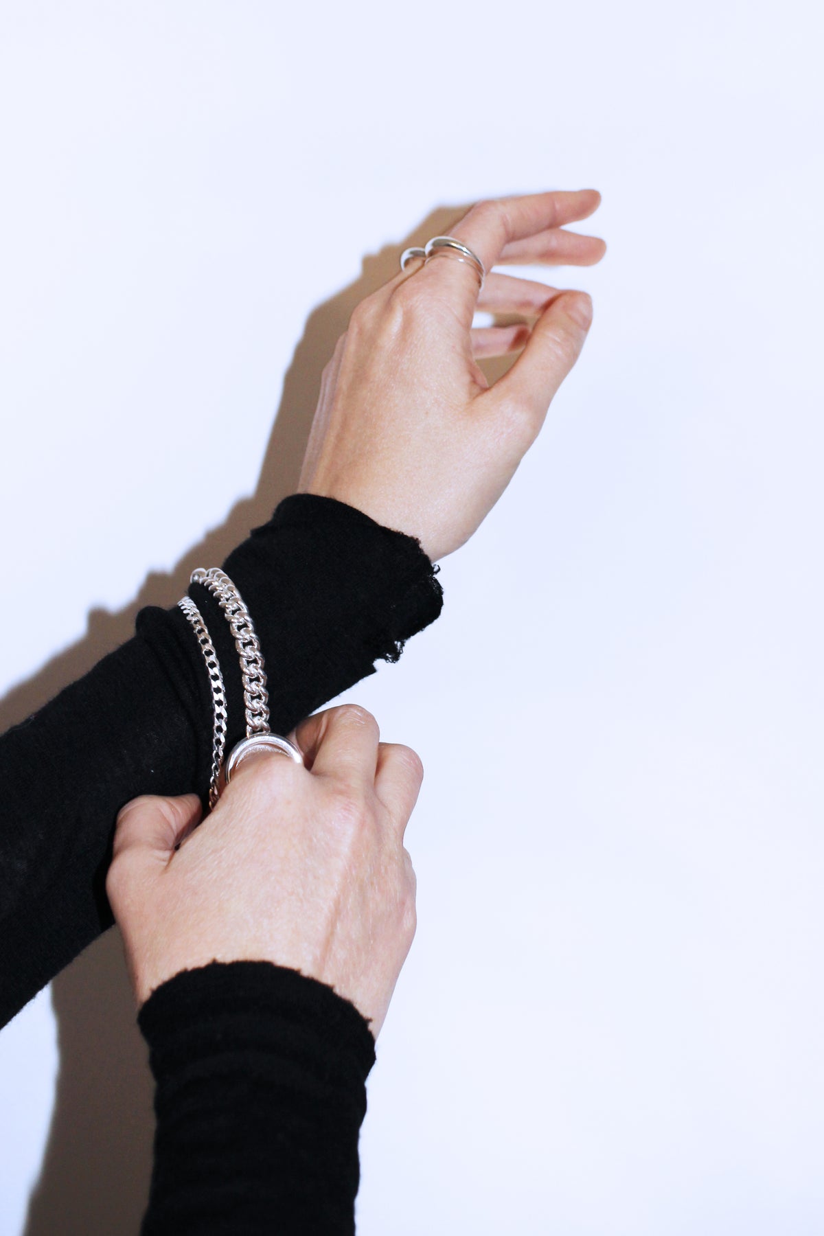SASKIA DIEZ Silver Identity Bracelet Narrow-Mens