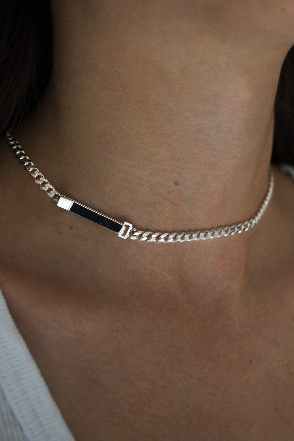 SASKIA DIEZ Silver Identity Choker - The Good Store Berlin