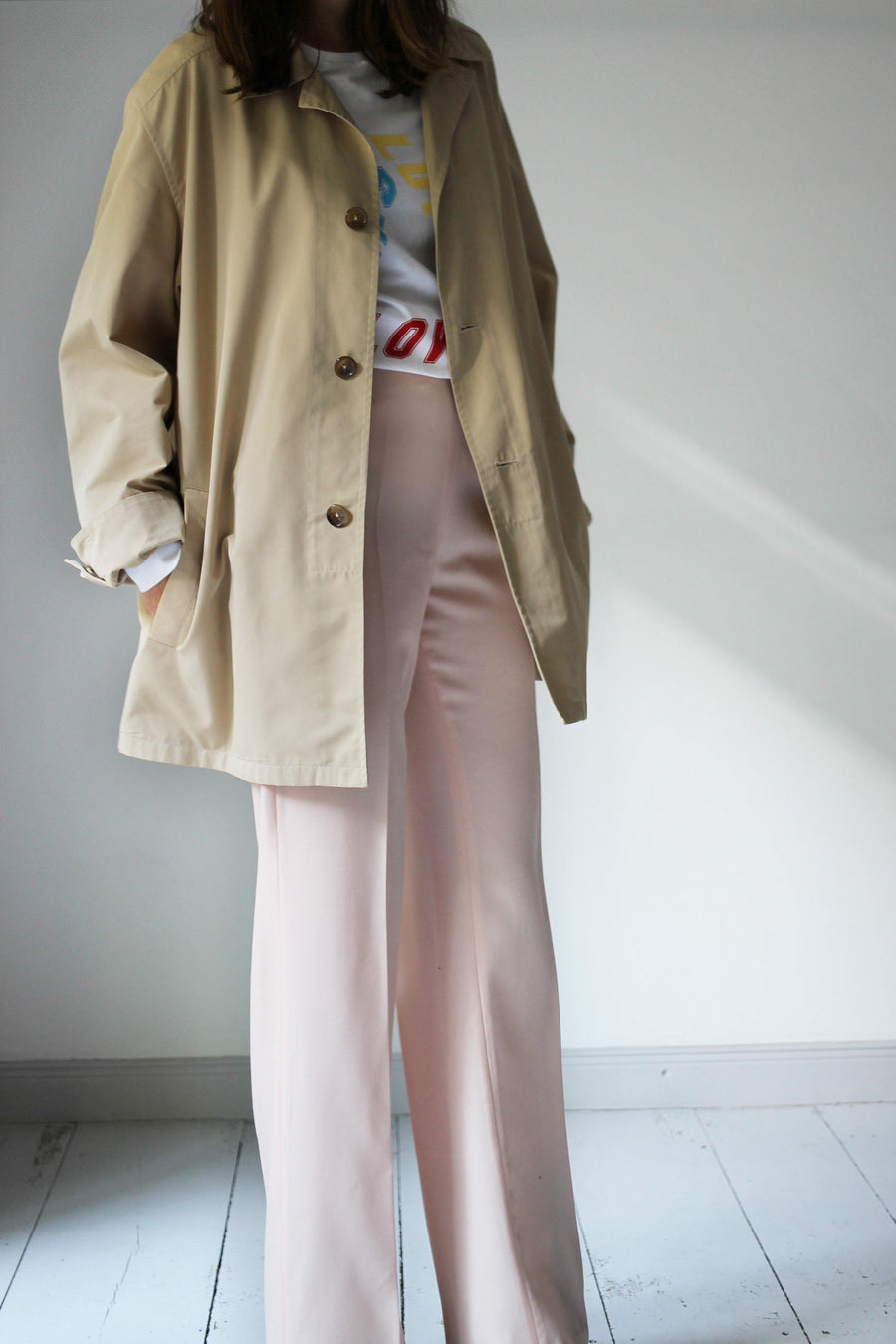 MALAIKARAISS soft pink pants - The Good Store Berlin