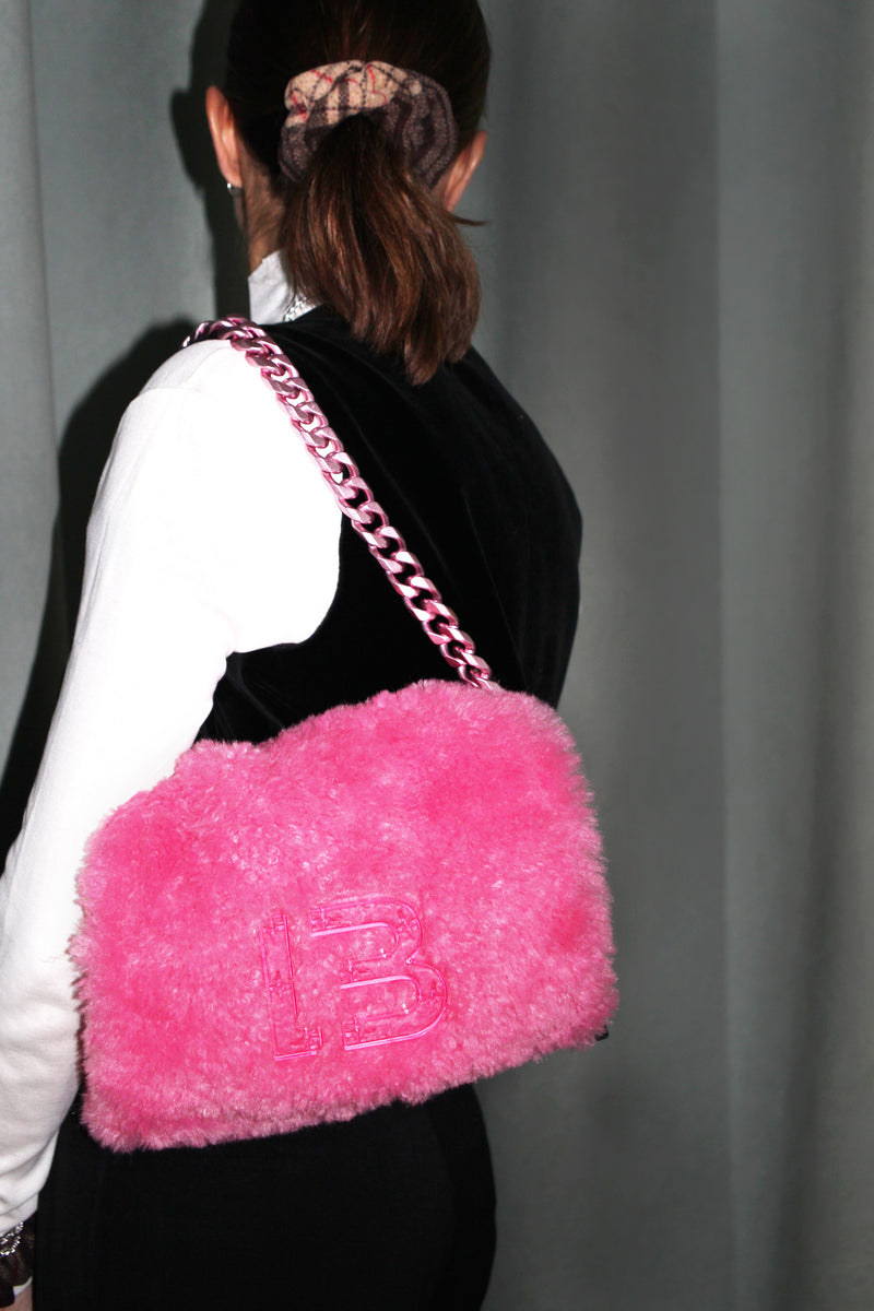 Handbag Bimba y Lola Pink in Fur - 29852798