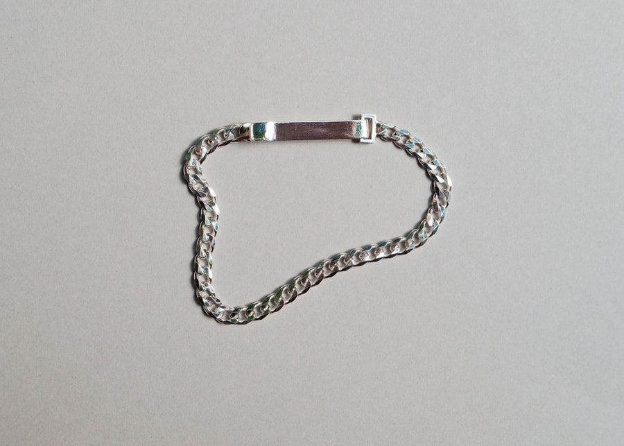 SASKIA DIEZ Silver Identity Bracelet Narrow-Mens