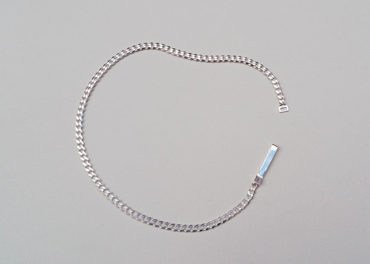 SASKIA DIEZ Silver Narrow Identity Necklace