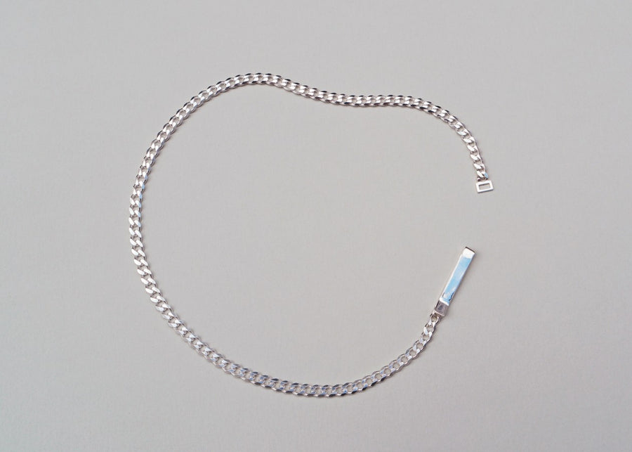 SASKIA DIEZ Silver Narrow Identity Necklace