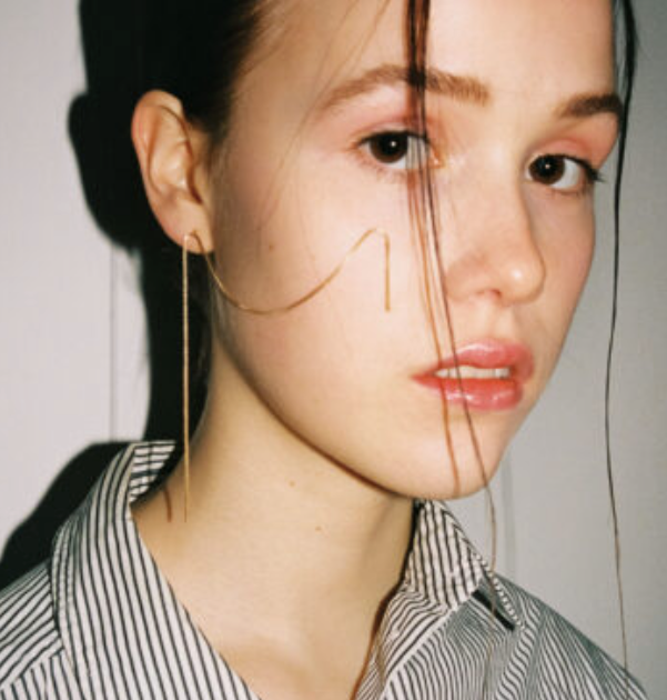 SASKIA DIEZ  FINE FRINGE EARRINGS - SHORT GOLD PLATED