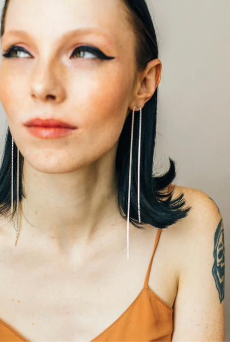 SASKIA DIEZ FRINGE EARRINGS - LONG