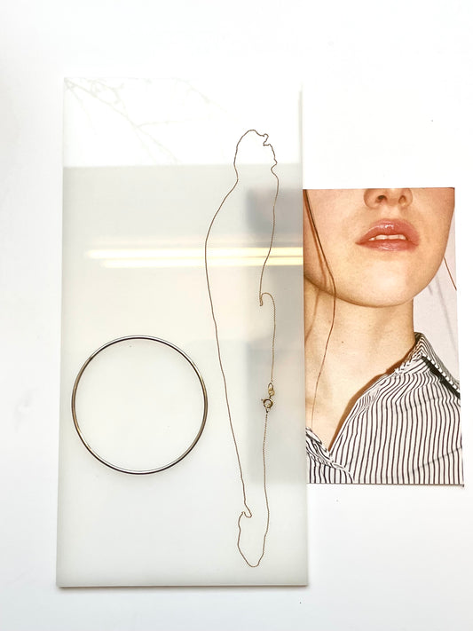 SASKIA DIEZ Silver Bold Wire Bangle