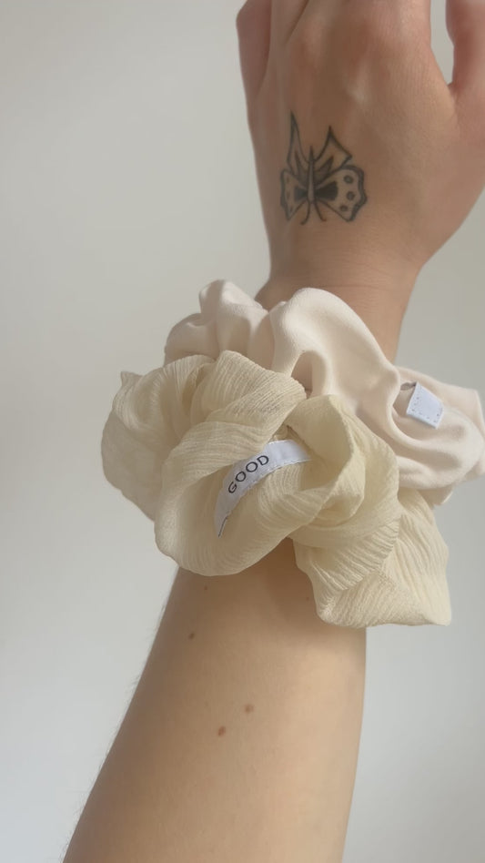 GOOD Silk Scrunchie cream - Raw Silk