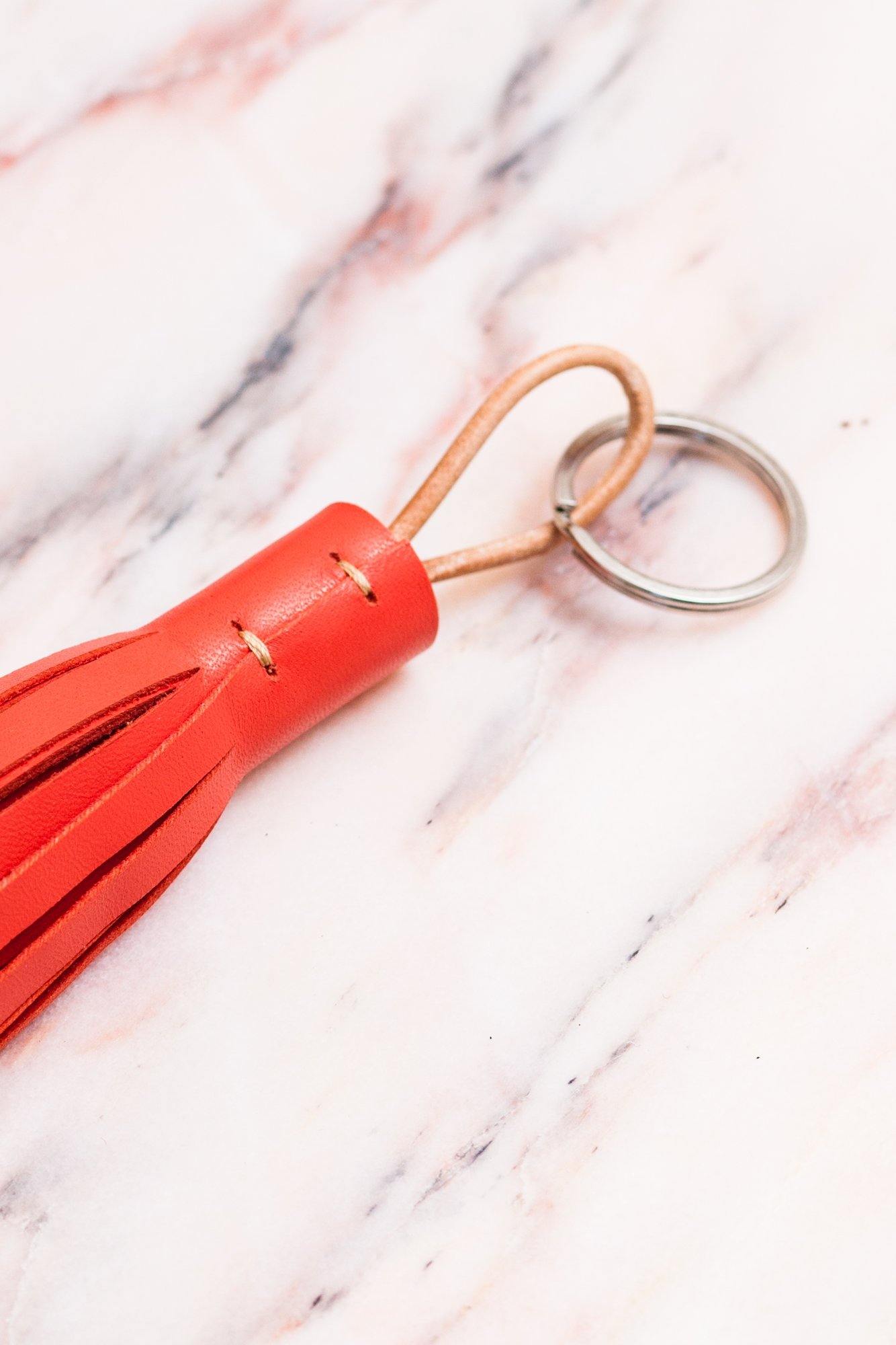 Coppius Leather Key Chain Tassle Red - The Good Store Berlin