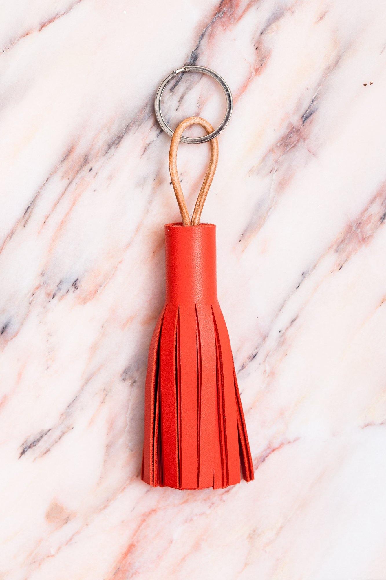 Coppius Leather Key Chain Tassle Red - The Good Store Berlin