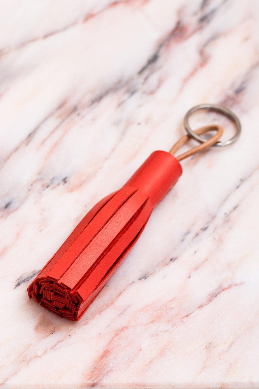Coppius Leather Key Chain Tassle Red - The Good Store Berlin