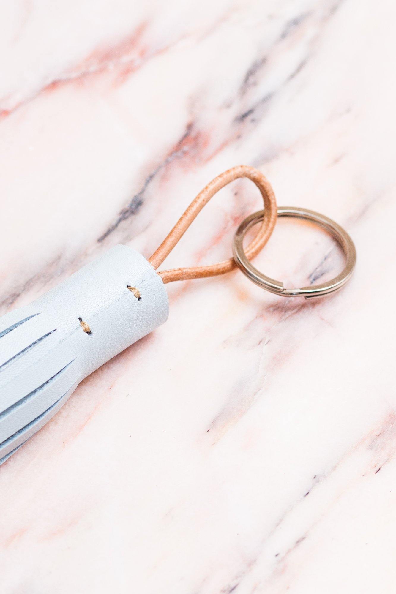 Coppius Leather Key Chain Tassle Pale Blue - The Good Store Berlin