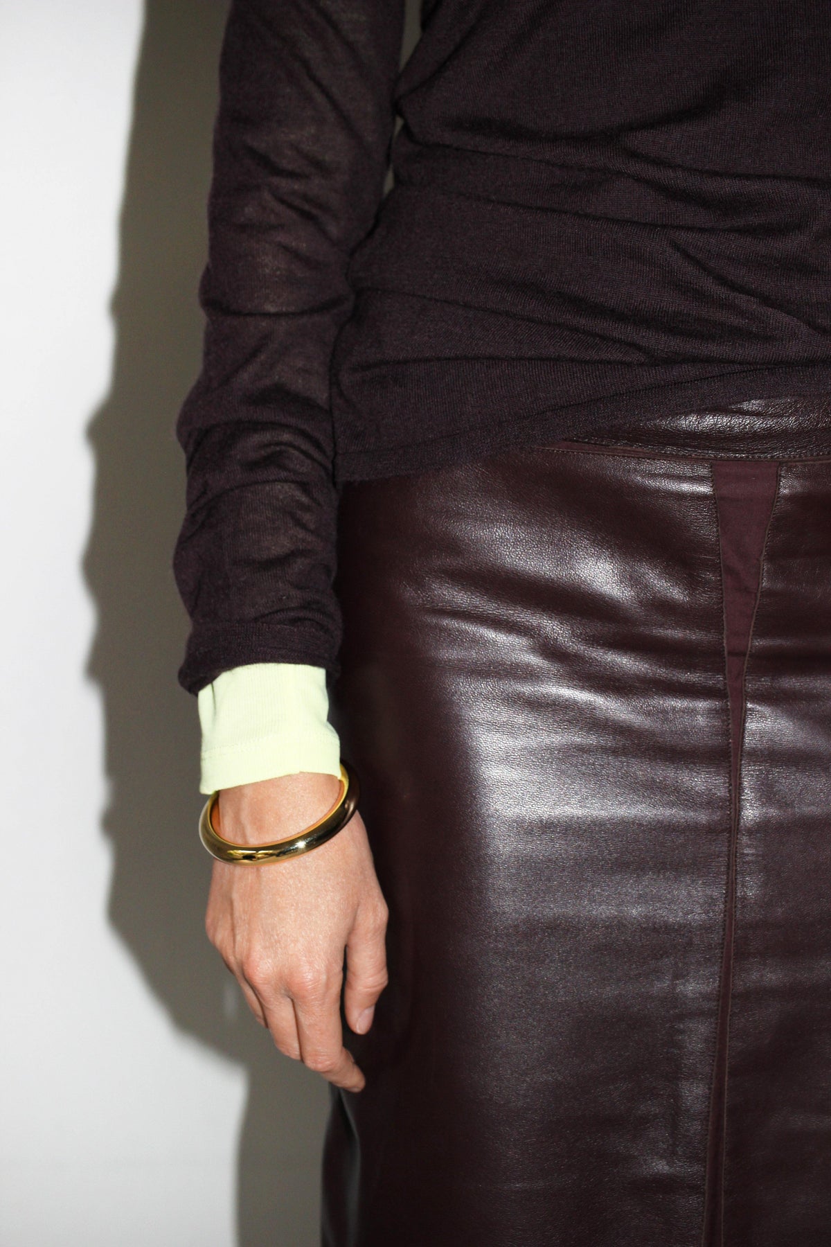 Jil Sander Leather Skirt - The Good Store Berlin