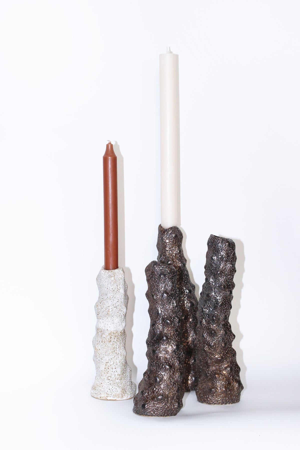 TEGAN EMERSON Washed Coral Candleholder