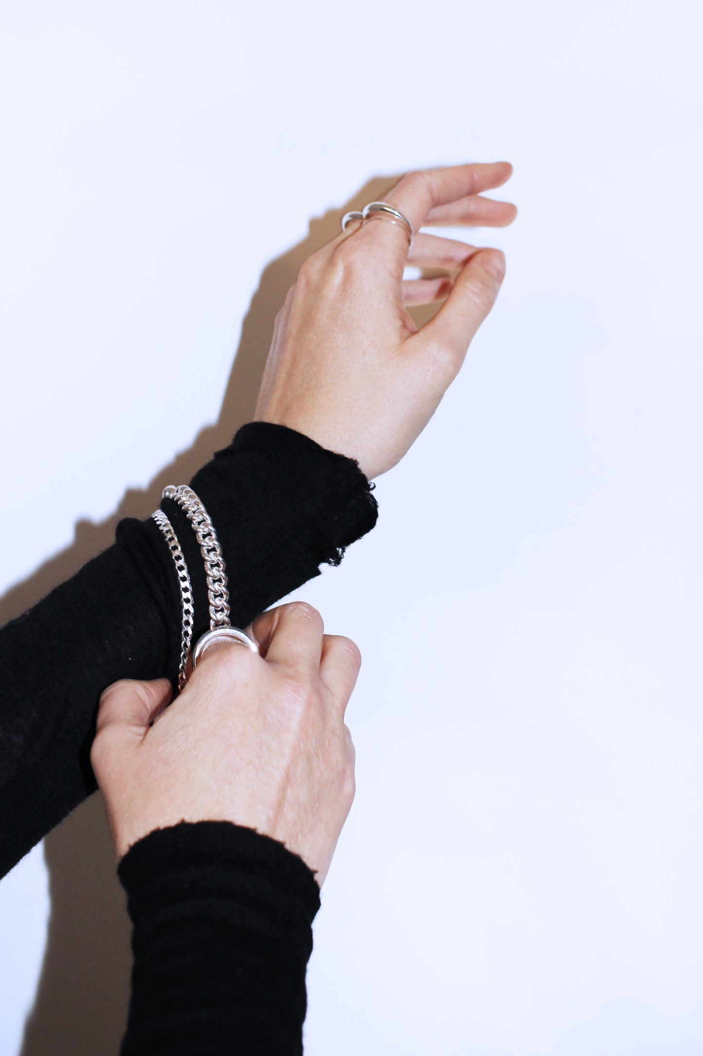 SASKIA DIEZ Silver Identity Bracelet Narrow-Mens