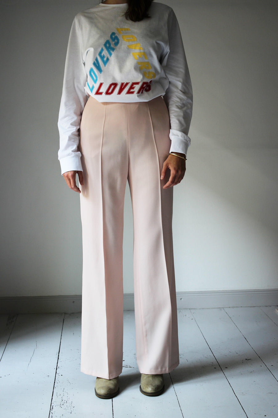 MALAIKARAISS soft pink pants - The Good Store Berlin