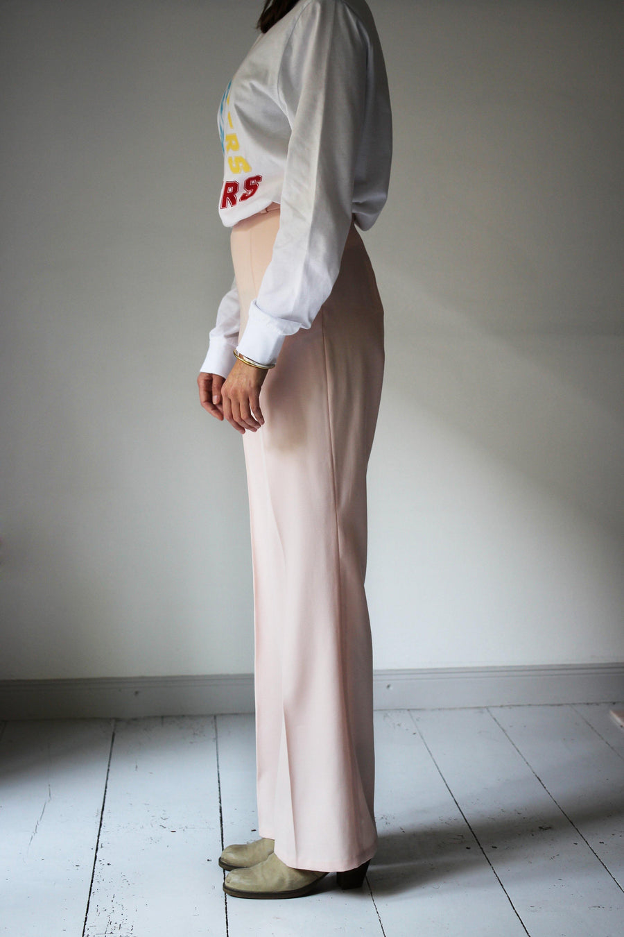 MALAIKARAISS soft pink pants - The Good Store Berlin