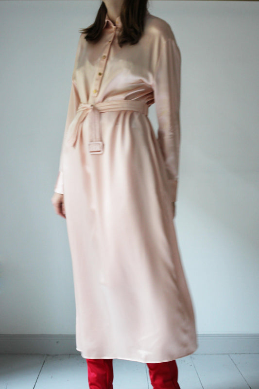 MALAIKARAISS Silk Dress soft blush - The Good Store Berlin