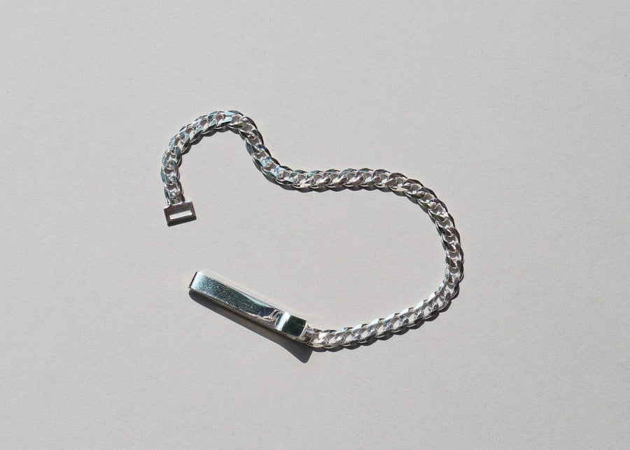 SASKIA DIEZ Silver Identity Bracelet Narrow-Mens