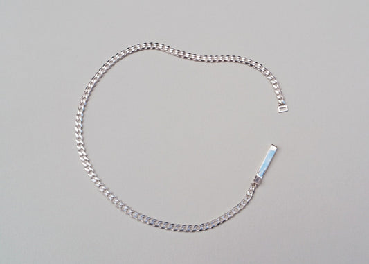 SASKIA DIEZ Silver Narrow Identity Necklace
